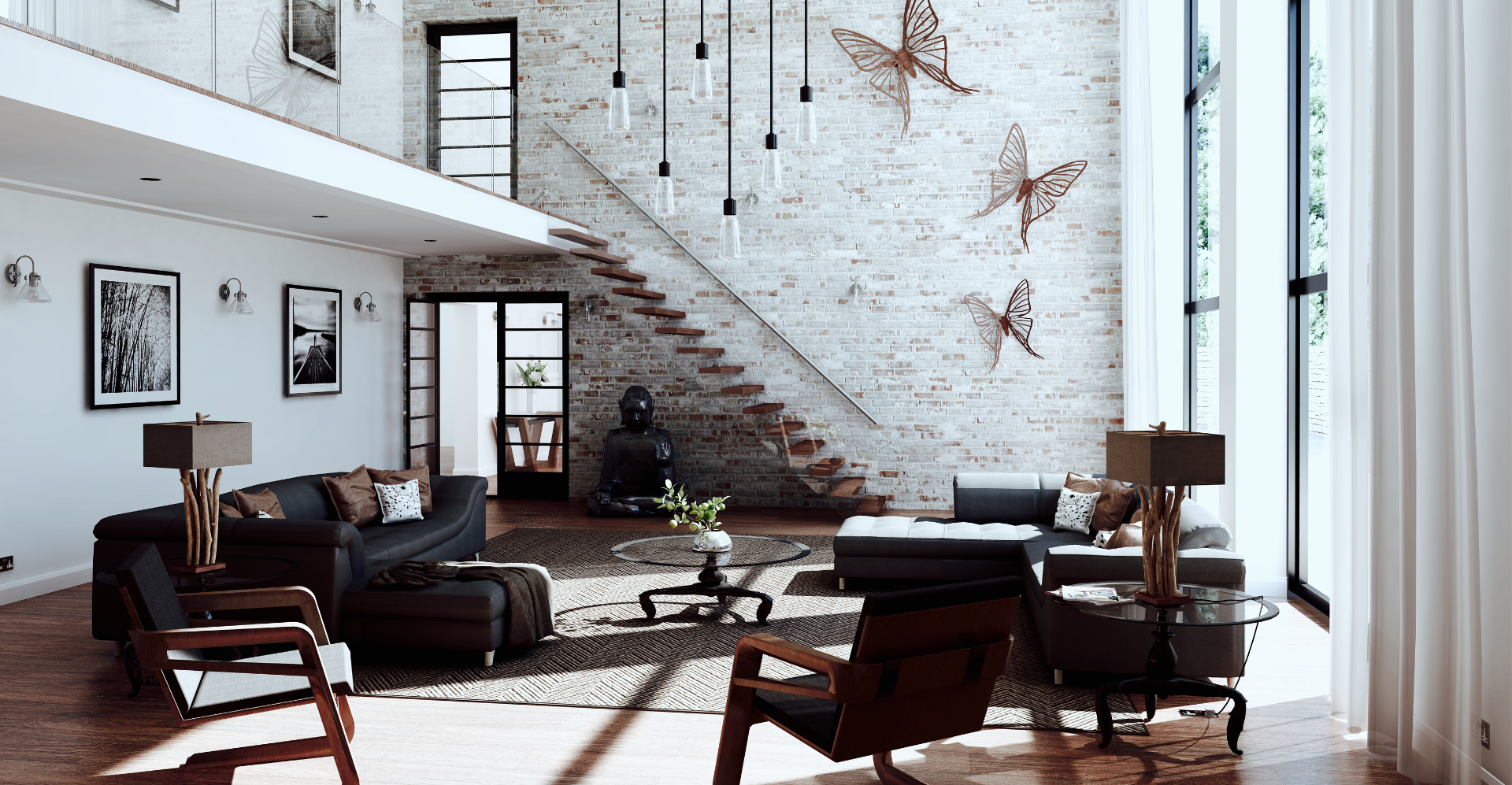 SU Podium living room render