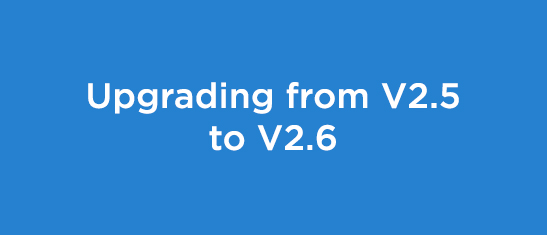 Upgrade V2.5 to V.6